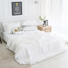 누보데코 시어서커 여름 프릴 차렵 이불, 블랙