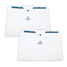 12口袋索引多功能文件夾, 白色(24-2002), 2個