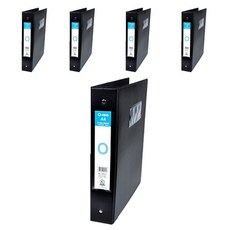 ECO Chungwoon 高頻O型圈活頁夾5cm, 黑色的, 5個