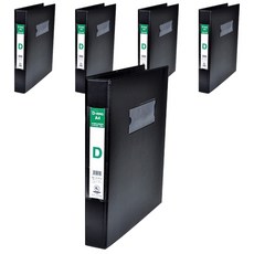 ECO Chungwoon 高頻D環活頁夾3cm, 黑色的, 5個