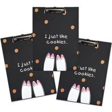 TOCTOC 花式剪貼板 A4, 小豬餅乾款(黑色), 3個