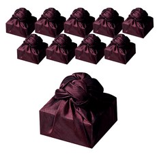 TONG SHOP 絲質單層包袱巾 45 x 45 cm, 酒紅色, 10個