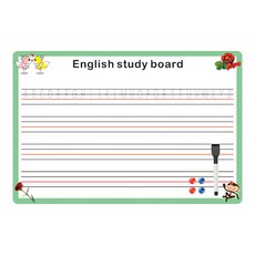 Geumgang Blackboard Todol 多功能磁鐵英文板水平薄荷+橡皮擦磁鐵板筆黑色+圓形磁鐵2種x 2p套組