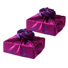 印花禮盒包袱巾 90*90cm, 紫色的, 2個