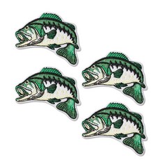 時尚亮點刺繡臂章, 鱸魚, 4個