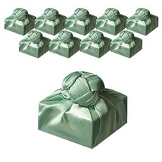 tongshop 絲綢單層包袱巾 45 x 45 cm, 粉彩綠, 10個