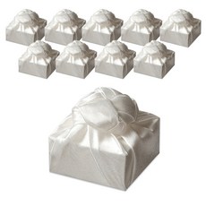 tongshop 絲質單層包裹布 55 x 55 cm, 白色(647), 10個