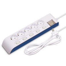 Hi-Tap 設計安全獨立開關延長線 Multi-Tap 5-Prong 16A HIPMP-5, 1個