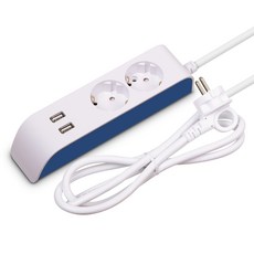 Hi Tap 設計 2插2孔USB通用型16A延長線 HIPUM16-2, 1.5m, 1個
