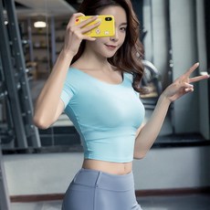 나야스타일 여성용 요가 반팔티 A-781-3