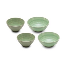 KwangJuYo Casual Line雙人飯碗4件組, 單色, 飯碗 2p + 湯碗 2p