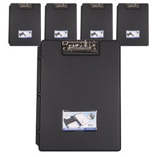 高頻報告文件夾 A4, 黑色的, 5個