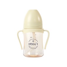 BLUE MAMA MODU'I優質PPSU材質吸管杯 200ml, 綠豆色, 1入