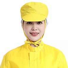 마켓에이 헤어메쉬 캡 고정끈 작업모자, 옐로우, 5개