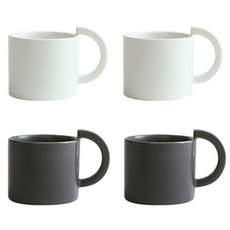 ERATO 馬克杯 300ml 2件組, 2套, 白色, 木炭