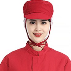 마켓에이 헤어메쉬 캡 고정끈 작업모자, 레드, 5개