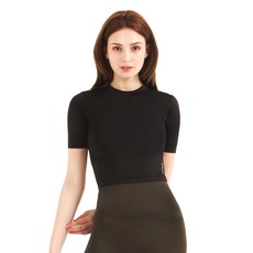 NOKJOK 女款素色短版瑜珈T恤