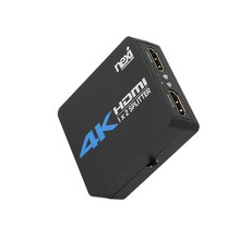 nexi HDMI 1：2 有電源分配器 NX-4K0102SPM NX1009, 單一顏色, 1個