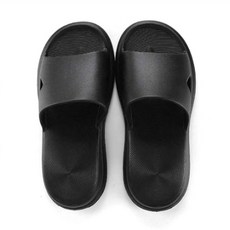 알럽홈 소프트컬러 논슬립 마사지 실내 슬리퍼, 블랙, 1개