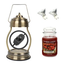 洋基蠟燭大爵士 + 蠟燭加熱器 + 燈泡 2 件套, 7 Vintage, Black Cherry