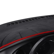 TOAD 頂級麂皮絨儀表板避光墊, S90 2017 / VO-002, 黑色+紅色邊框, 沃爾沃