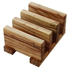 J.JUN 樟木砧板3格收納架, 混合色, 1個