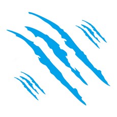 Yums 車用裝飾貼紙 正面刮痕 + 側邊刮痕 2件組, 1套, 藍色