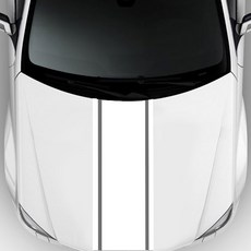 YUMS 直線車身汽車貼花貼紙, 1個, 白色