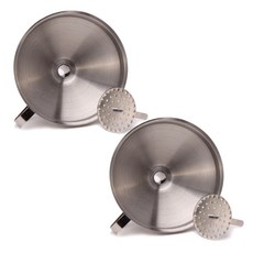 COVING 不鏽鋼漏斗 L號 2入+濾片 2入 CF-20, 混色, 1組