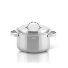 Queensense Arte 5折不銹鋼鍋, 20cm, 單色