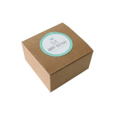 現代盒子 100p + 石貼 100p 套組, 盒子（牛皮紙），貼紙（淡色薄荷）, 1套