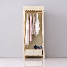 벨라이프 내츄럴 패브릭 원목 옷장 서랍형, 아이보리