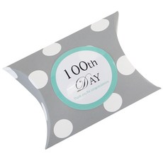 迷你圓點半月盒 100入 + 百日貼紙 粉彩薄荷綠 100入, 灰色, 1套