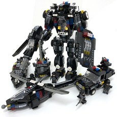 警察特攻隊變身兒童積木機器人 4種組