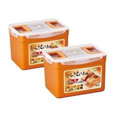 Living Sunday 韓國製泡菜專用密封容器, 2個, 12L
