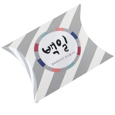 半圓盒子 迷你條紋 100入+傳統百日貼紙 100入, 灰色（盒裝）、混色（貼）, 1套