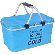 GMCP折疊式感性保冷袋, 藍色, 32L