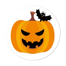 Yeondoo Aengdoo 萬聖節南瓜燈 圓形包裝貼紙 直徑 55mm, A, 60個