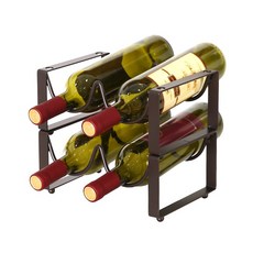 復古波浪紅酒架 2排 2層, 混色, 1個