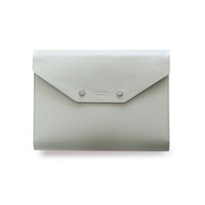 Funnymade 鈕扣皮革手帳本 V2 A5, 薄荷灰, 1個