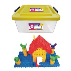 大容量積木+收納盒 Q6006-2K, 混色