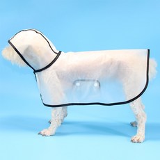 PASTEL PET 寵物半透明斗篷雨衣, 白色