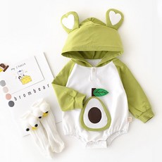 BEBENIZ 胡蘿蔔圖案連帽長袖連身衣