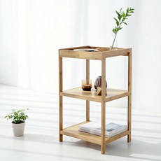 MARKET B JAWAL 竹製實木層架 WFR125B, 單一顏色, 3層