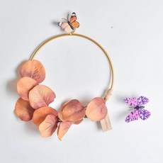 Ttani's House 金環花朵人造花環 圓形 08 ZSP006, 混合色