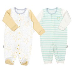 Dong mulone 星星連身衣+藍色小兔圖案連身衣