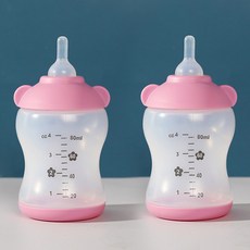 PASTEL PET 素色寵物奶瓶 均碼, 粉色, 2個