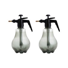 아리코 투명 글라스 타원형 공기압력 분무기 D TYPE 그레이 1.5L, 2개