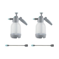 아리코 에어펌프 압축 분무기 F TYPE 투명그레이 1.5L x 2p + 연장 노즐 2p 세트, 1세트