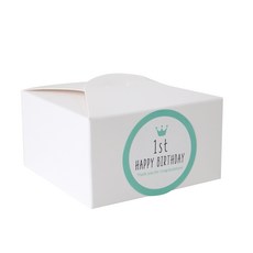 賽馬箱+石貼, 白色（盒子），淡薄荷（貼紙）, 100套